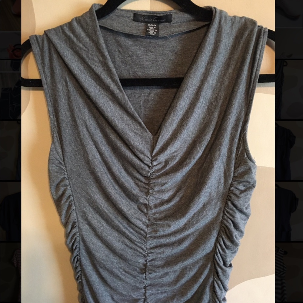 Kenneth Cole Rouched Sleeveless V-neck Dress - Women’s US size M